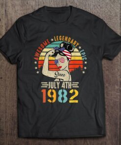 Vintage 1982 Girl 4Th Fourth Of July 40Th Birthday Women 1