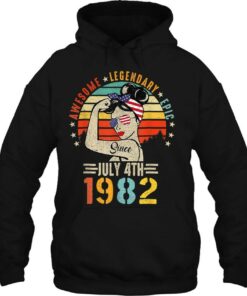 Vintage 1982 Girl 4Th Fourth Of July 40Th Birthday Women 3