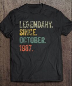 Vintage 1987 35Th Birthday Legendary Since October 1987 Years 1