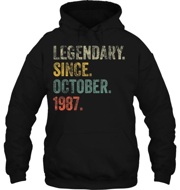 Vintage 1987 35Th Birthday Legendary Since October 1987 Years