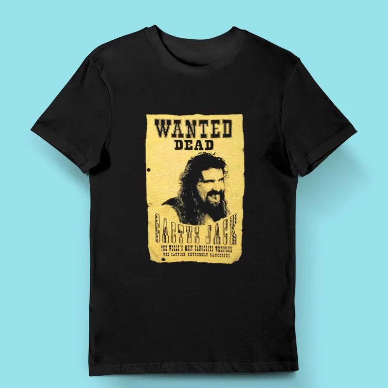 Men's Black Cactus Jack Wanted Retro T-Shirt