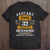Vintage 32Nd Birthday Since January 1991 32 Years Old Gifts