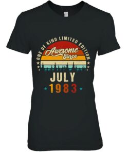 Vintage 40Th Birthday Awesome Since July 1983 Epic Legend 2