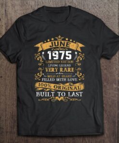 Vintage 46Th Birthday June 1975 Shirt 46 Years Old 1