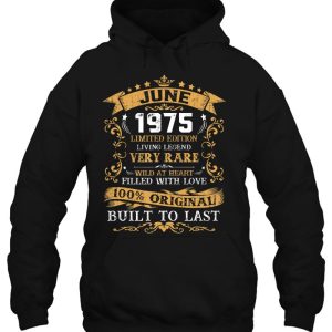 Vintage 46Th Birthday June 1975 Shirt 46 Years Old 3