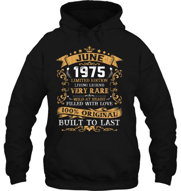 Vintage 46Th Birthday June 1975 Shirt 46 Years Old