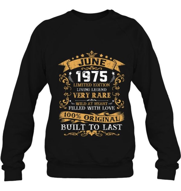 Vintage 46Th Birthday June 1975 Shirt 46 Years Old