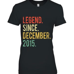 Vintage 7 Years Old Shirt Gift- Legend Since December 2015 Birthday