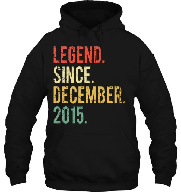 Vintage 7 Years Old Shirt Gift- Legend Since December 2015 Birthday