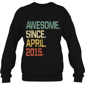 Vintage 8 Years Old Shirt Funny Awesome Since April 2015 Birthday 4