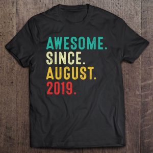 Vintage Awesome Since August 2019 Birthday Party Outfit