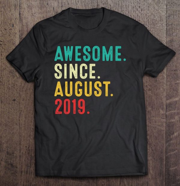 Vintage Awesome Since August 2019 Birthday Party Outfit