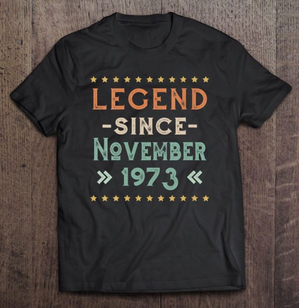 Vintage Legend Since November 1973 Birthday Men Women