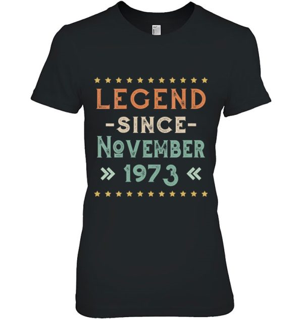 Vintage Legend Since November 1973 Birthday Men Women