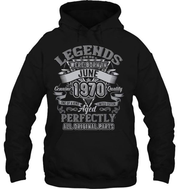 Vintage Legend Were Born In June 1970 52Nd Birthday Gift