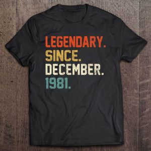 Vintage Legendary Since December 1981 41St Birthday Retro