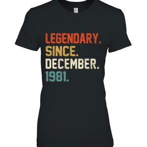 Vintage Legendary Since December 1981 41St Birthday Retro