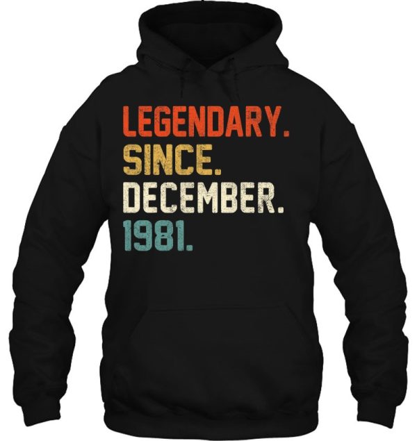 Vintage Legendary Since December 1981 41St Birthday Retro