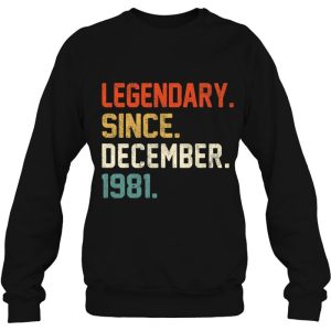 Vintage Legendary Since December 1981 41St Birthday Retro 4