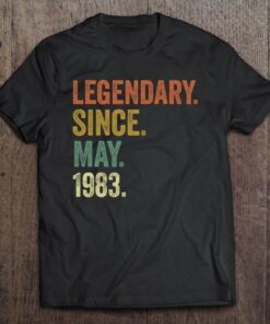 Vintage May 1983 Tshirt 36Th Birthday Men Women 1