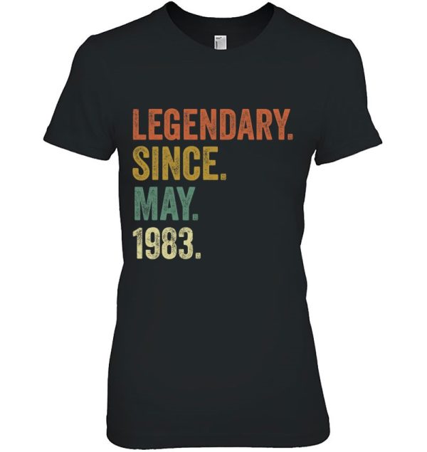 Vintage May 1983 Tshirt 36Th Birthday Men Women