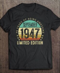 Vintage September 1947 75 Years Old 75Th Birthday Men Women 1