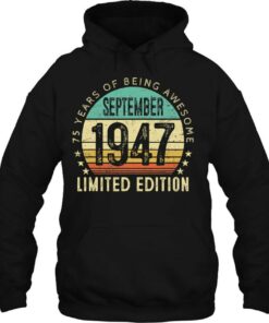 Vintage September 1947 75 Years Old 75Th Birthday Men Women 3