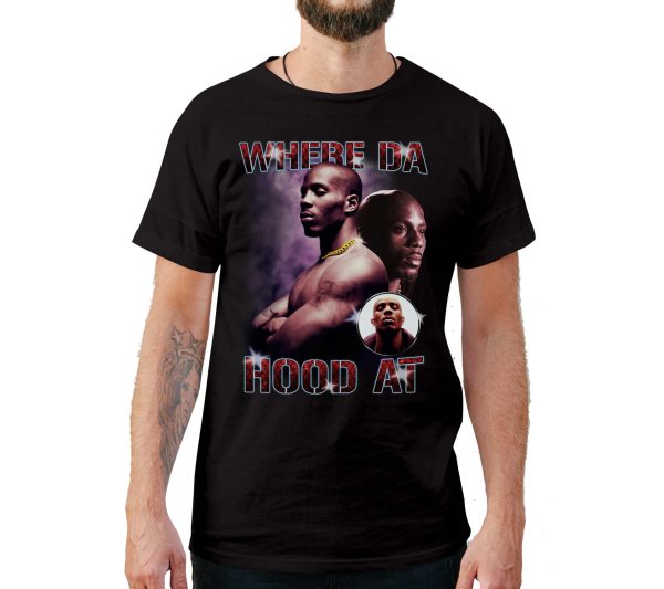 Where Da Hood At DMX Vintage Style T-Shirt