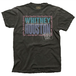Whitney Houston World Tour 1991 Black Label Tee