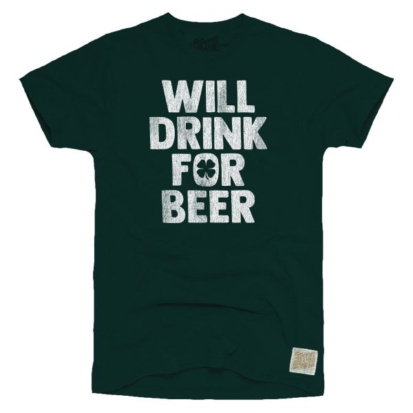 Will Drink For Beer 100% Cotton Unisex Tee