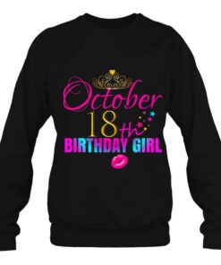 Women Girly Cute October 18Th Birthday Girl Shirt Gift 2 Women Girly Cute October 18Th Birthday Girl Shirt Gift 3