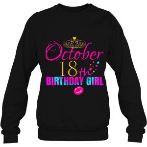 Women Girly Cute October 18Th Birthday Girl Shirt Gift 3