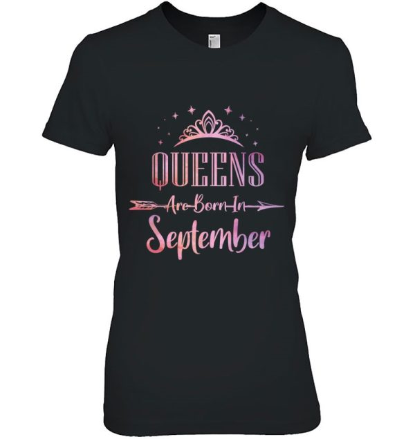 Women Queens Are Born In September Cute Girls Birthday Party