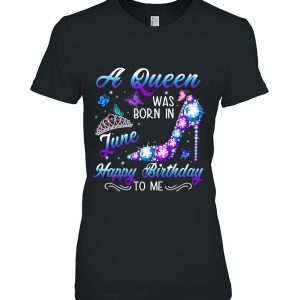 Womens A Queen Was Born In June Cute Birthday Funny June Girl Women