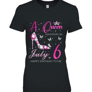 Womens A Queen Was Born On July 6, 6Th July Birthday Party Queen