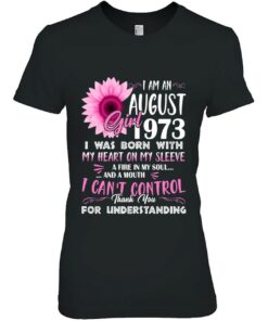 Womens August Girl 1973 Shirt 49Th Birthday Gift 49 Years Old 2