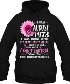 Womens August Girl 1973 Shirt 49Th Birthday Gift 49 Years Old 3