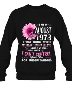 Womens August Girl 1973 Shirt 49Th Birthday Gift 49 Years Old 4
