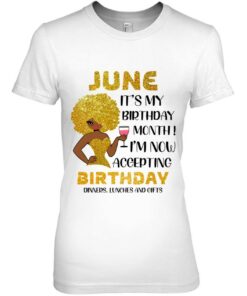 Womens Its My Birthday Saying Black Women June 2
