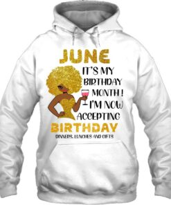 Womens Its My Birthday Saying Black Women June 3