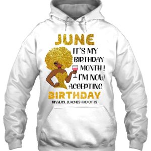 Womens Its My Birthday Saying Black Women June 3