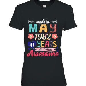 Womens Made In May 1982 41 Years Being Awesome 41St Birthday