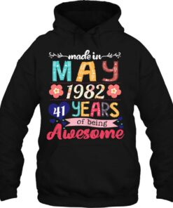 Womens Made In May 1982 41 Years Being Awesome 41St Birthday 3