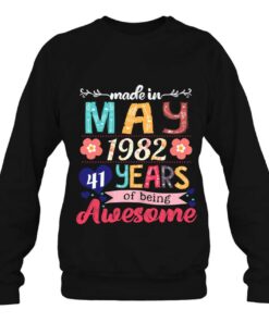 Womens Made In May 1982 41 Years Being Awesome 41St Birthday 4