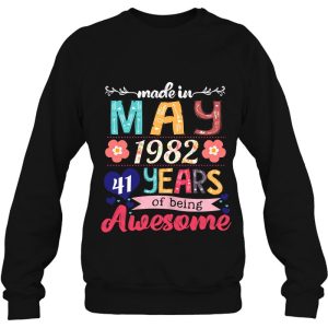 Womens Made In May 1982 41 Years Being Awesome 41St Birthday 4