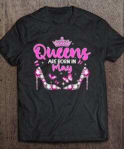 Womens Queens Are Born In May Happy Birthday High Heel 1