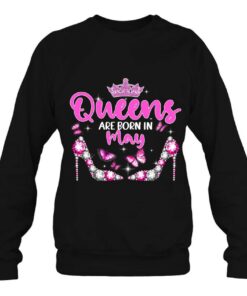 Womens Queens Are Born In May Happy Birthday High Heel 4