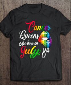 Womens Rainbow Queens Are Born On July 8Th Cancer Girl Birthday 1