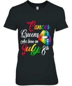 Womens Rainbow Queens Are Born On July 8Th Cancer Girl Birthday 1 Womens Rainbow Queens Are Born On July 8Th Cancer Girl Birthday 2
