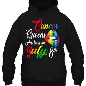 Womens Rainbow Queens Are Born On July 8Th Cancer Girl Birthday 3